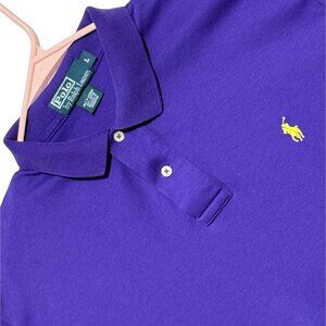Polo Ralph Lauren Purple Mens Cotton Polo Shirt Size L Excellent